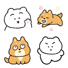 Emoji de Mayugeneko e Shiba Inu George
