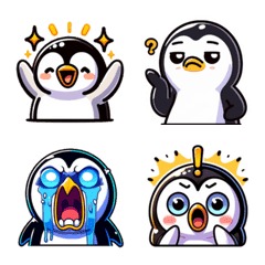 Expressive Emperor Penguin Emojis