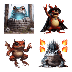 Horror toads Emoji,revised edition