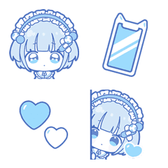 lignt blue girl emoji