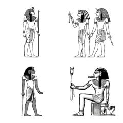Egyptian ancient characters! Real!