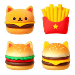 Cat Hamburger Emoji 3