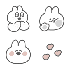 Loose and cute rabbit emoji 3