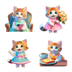 Dress Kitten Emoji