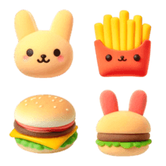 Rabbit Hamburger Emoji 3