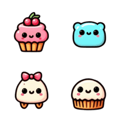 Cute sweet desserts with a good mood