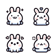 Cute fat rabbit with a good mood.