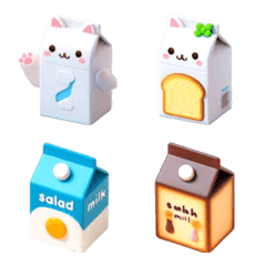 Cat Milk Carton Emoji 3