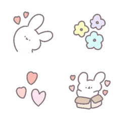 Emoji : cat& rabbit cute*