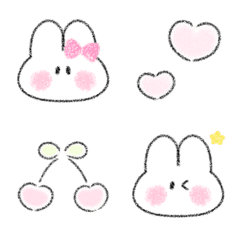 Animated cute sweet rabbit emoji