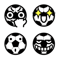 サッカーボールの笑顔絵文字