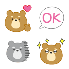 Bear emoji charm point is thick eyebrows