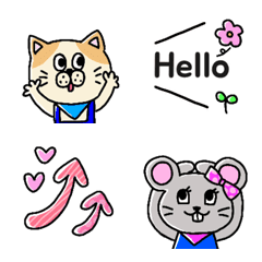 Colorful animal friends emoji #2