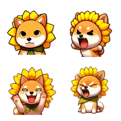 Emoji Section - Cute Floral Shiba Inu