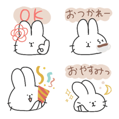 Laid-back rabbit emoji