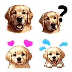 Golden retriever emoji for dog lovers