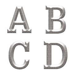 Alphabet cement classic animation emoji