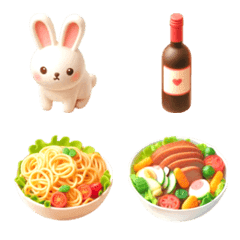 Rabbit Pasta Emoji 3