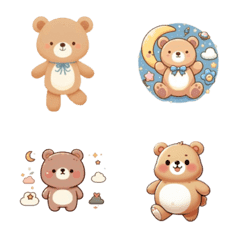 Cute bear expressions to convey emotions