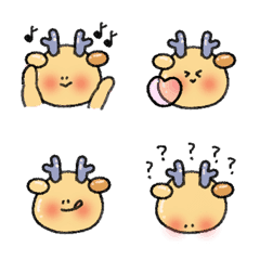 鹿 Cute ✨ 害羞 臉紅 表情貼