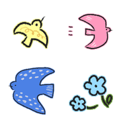 Birds with pretty colors Emoji
