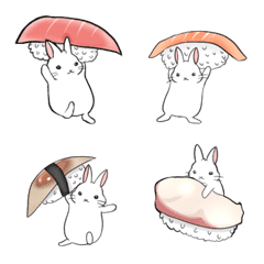 Rabbit who likes Sushi