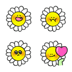 白花 ✨ 害羞 臉紅 表情貼