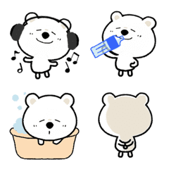 Polar bear Kumao characterless emoji