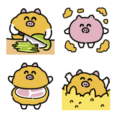 Smiling pork cutlet anime emoji