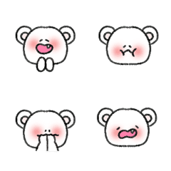 小 白熊 ✨ 害羞 臉紅 表情貼