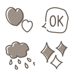 Greige simple emoji