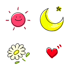 Hand-drawn loose emoji