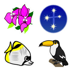 Emoji of the southern island and the sea