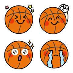 バスケットボールの顔絵文字です