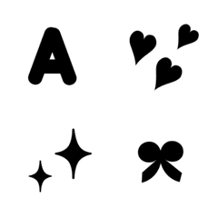 ABC 123 black ABC Letters Emoji