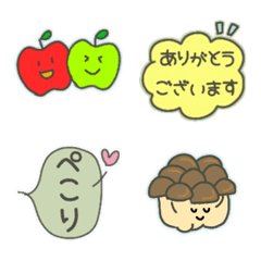 vegetables and fruits,emoji