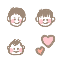 Parental emoji with 3boys