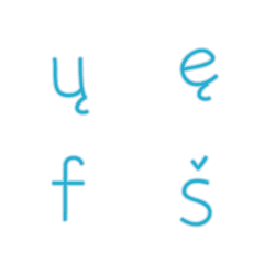 Lietuva alphabet (lower case)