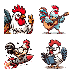 a humanic chicken Emoji