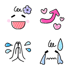 Simple & colorful & cute emoji