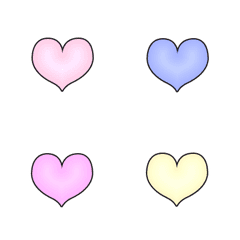 move love Heart Peach Colorful 3D Emoji