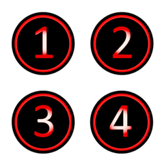 Black red round numbers (1-40)