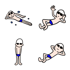 Negative swimmer [emoji]