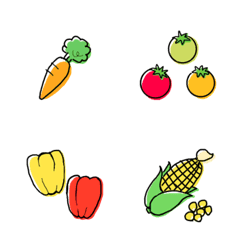 hand drawn vegetable emoji