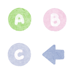 move ABC 123 watercolor Letters Emoji