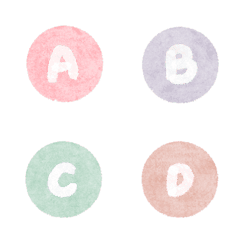 ABC 123 watercolor Letters Emoji