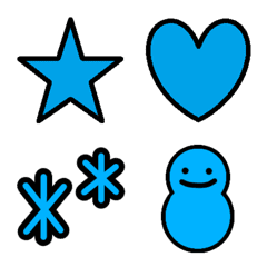 light blue simple emoji