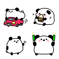 Creepy but cute panda emoji