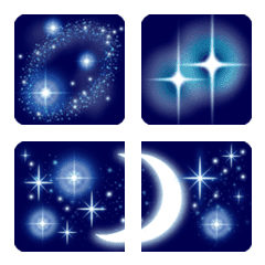 Glitter Emoji starry sky