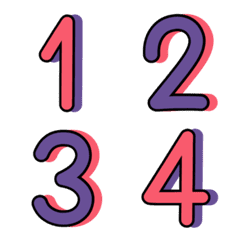 Numbers emoji pink punch iris